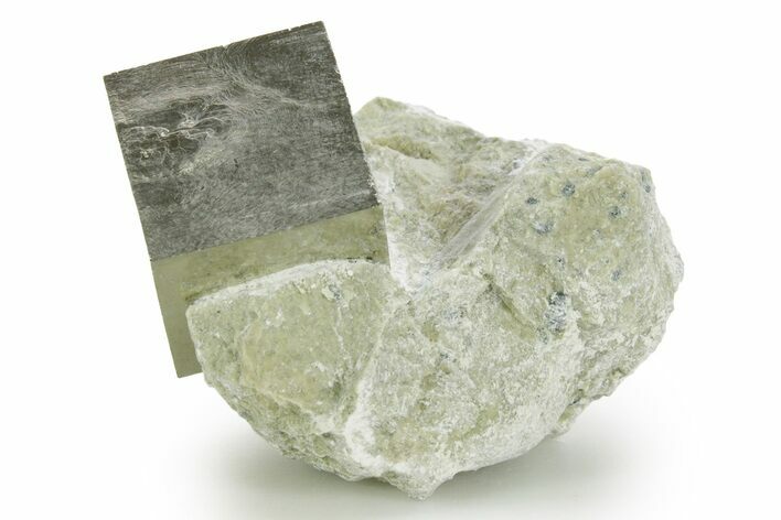 Natural Pyrite Cube In Rock - Navajun, Spain #361831